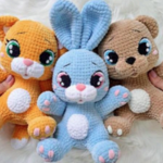 Rabbit, Bear & Cat Amigurumi Crochet Pattern – PDF 🐇🐻🐱